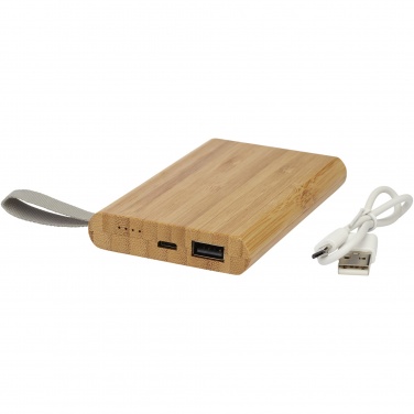Logo trade corporate gifts picture of: Tulda 5000 mAh bamboo power bank
