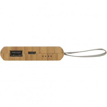 Logo trade promotional gift photo of: Tulda 5000 mAh bamboo power bank