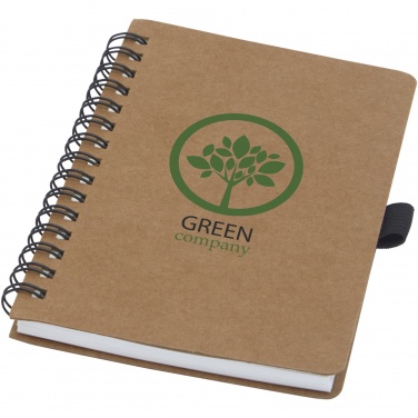 Logotrade promotional items photo of: Cobble A6 wire-o recycled cardboard notebook with stone paper