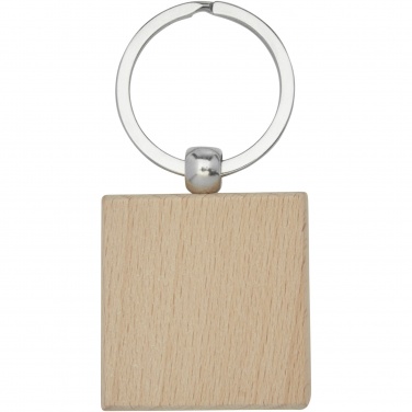 Logo trade promotional gifts image of: Gioia beech wood squared keychain