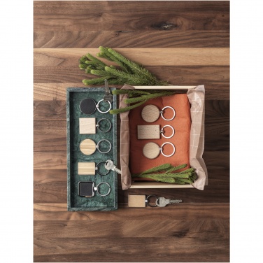 Logotrade corporate gift image of: Gioia beech wood squared keychain