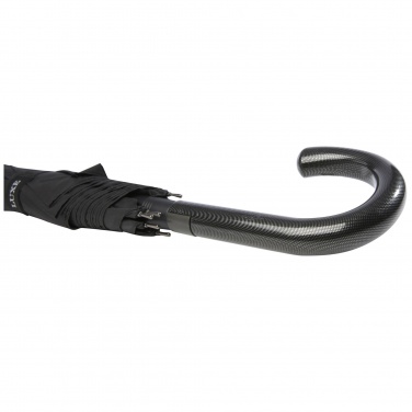 Logo trade advertising products picture of: Fontana 23" auto open umbrella with carbon look and crooked handle
