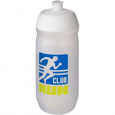 Logo trade corporate gifts image of: HydroFlex™ Clear 500 ml squeezy sport bottle