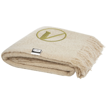 Logo trade corporate gifts image of: Ivy GRS certified RPET blanket