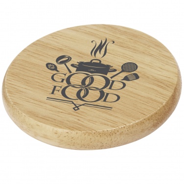 Logo trade promotional merchandise photo of: Scoll wooden coaster with bottle opener