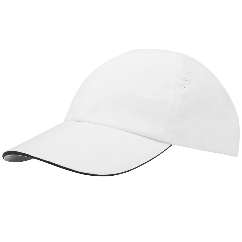 Logo trade promotional products image of: Morion 6 panel GRS recycled cool fit sandwich cap