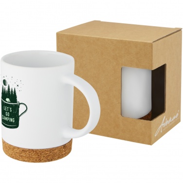 Logo trade business gifts image of: Neiva 425 ml ceramic mug with cork base