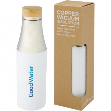 Logotrade promotional merchandise picture of: Hulan 540 ml copper vacuum insulated stainless steel bottle with bamboo lid