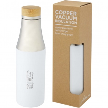 Logo trade promotional item photo of: Hulan 540 ml copper vacuum insulated stainless steel bottle with bamboo lid