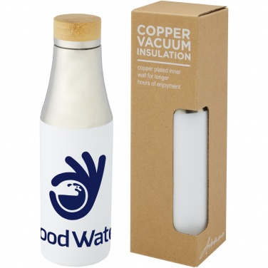 Logotrade advertising product image of: Hulan 540 ml copper vacuum insulated stainless steel bottle with bamboo lid