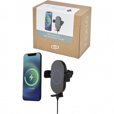 Logo trade promotional items picture of: Pilot 15W wireless automatic car charger 