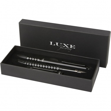 Logo trade promotional giveaways image of: Tactical Dark duo pen gift box