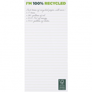 Logo trade advertising product photo of: Desk-Mate® 1/3 A4 recycled notepad
