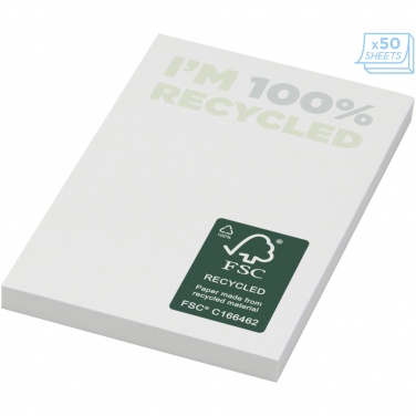 Logo trade promotional gifts image of: Sticky-Mate® recycled sticky notes 50 x 75 mm