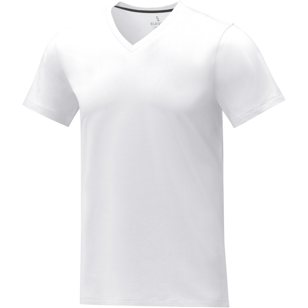 Logo trade promotional gift photo of: Somoto short sleeve men's V-neck t-shirt 