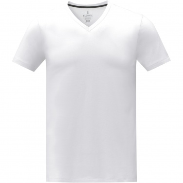 Logo trade advertising products image of: Somoto short sleeve men's V-neck t-shirt 
