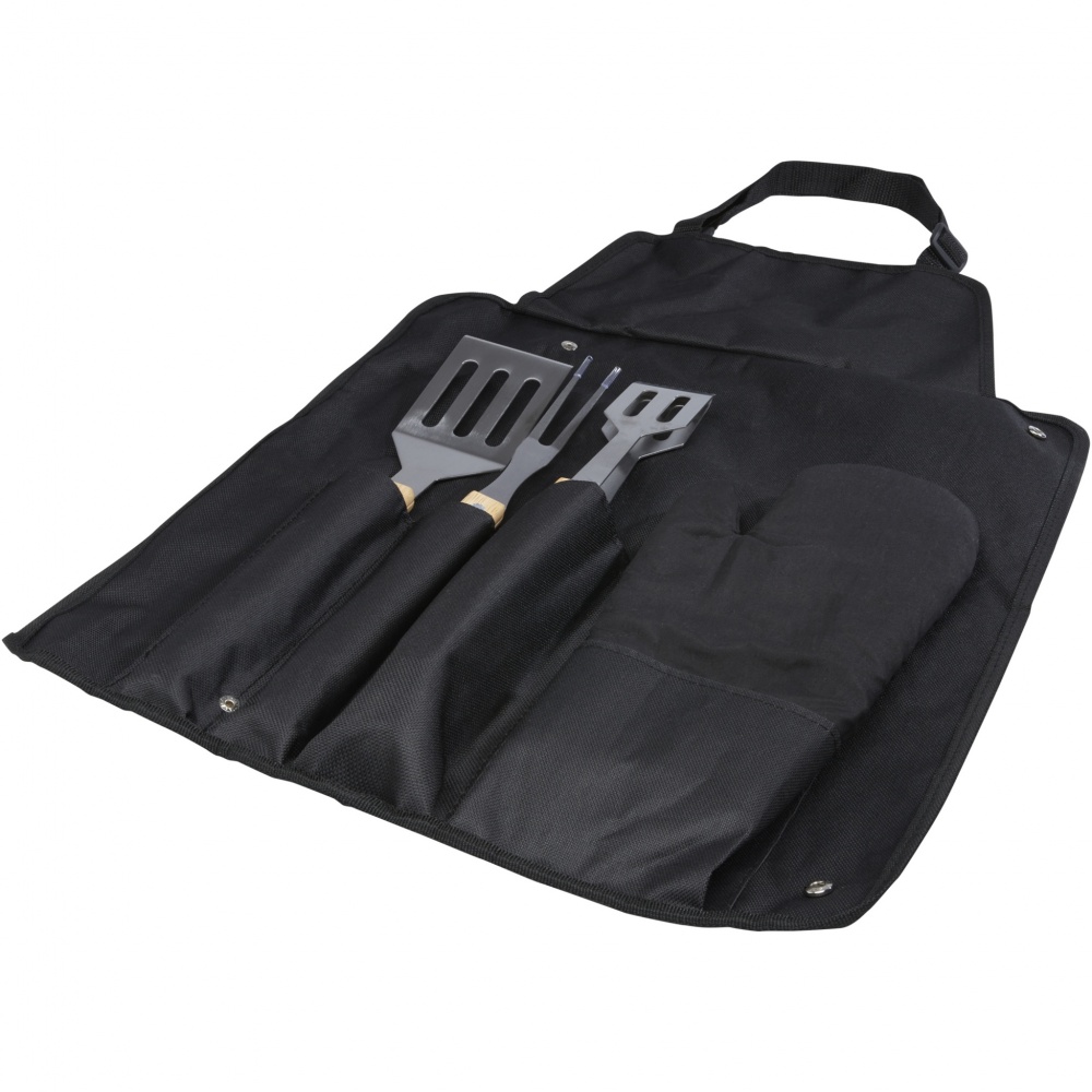 Logotrade promotional products photo of: Gril 3-piece BBQ tools set and glove 