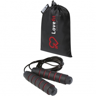 Logo trade promotional merchandise picture of: Austin soft skipping rope in recycled PET pouch