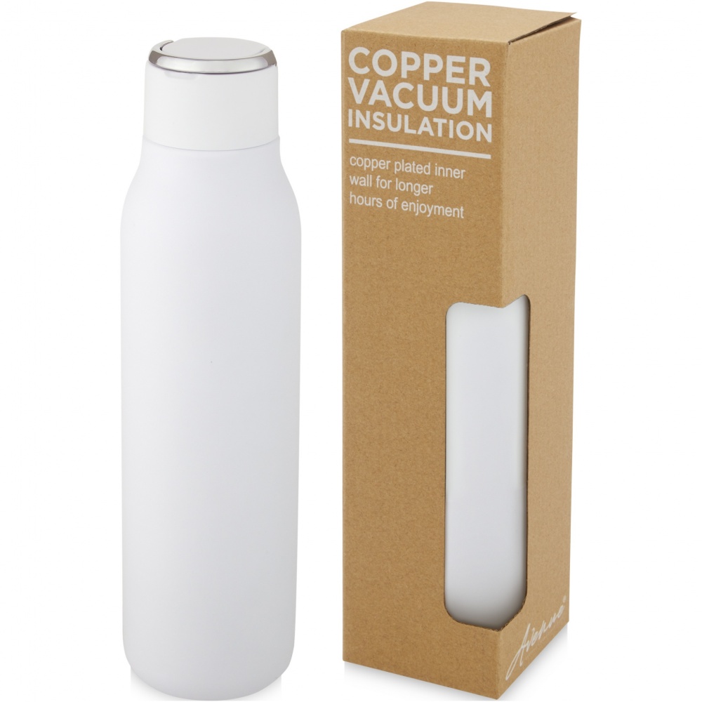 Logotrade promotional item picture of: Marka 600 ml copper vacuum insulated bottle with metal loop