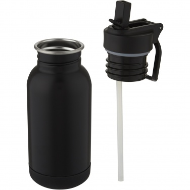 Logo trade promotional gift photo of: Lina 400 ml stainless steel sport bottle with straw and loop