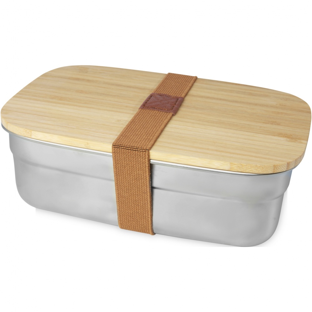 Logotrade advertising product picture of: Tite stainless steel lunch box with bamboo lid