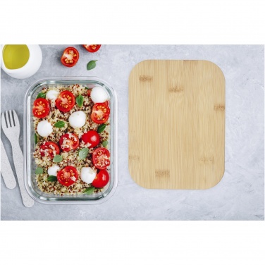 Logotrade promotional giveaway image of: Roby glass lunch box with bamboo lid