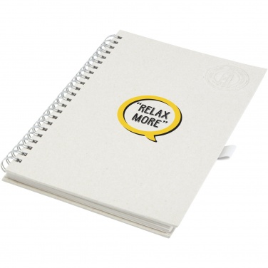 Logo trade promotional giveaway photo of: Dairy Dream A5 size reference recycled milk cartons spiral notebook