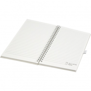 Logo trade promotional items picture of: Dairy Dream A5 size reference recycled milk cartons spiral notebook