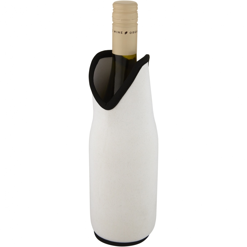 Logo trade corporate gifts image of: Noun recycled neoprene wine sleeve holder