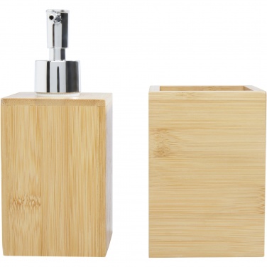 Logo trade promotional item photo of: Hedon 3-piece bamboo bathroom set
