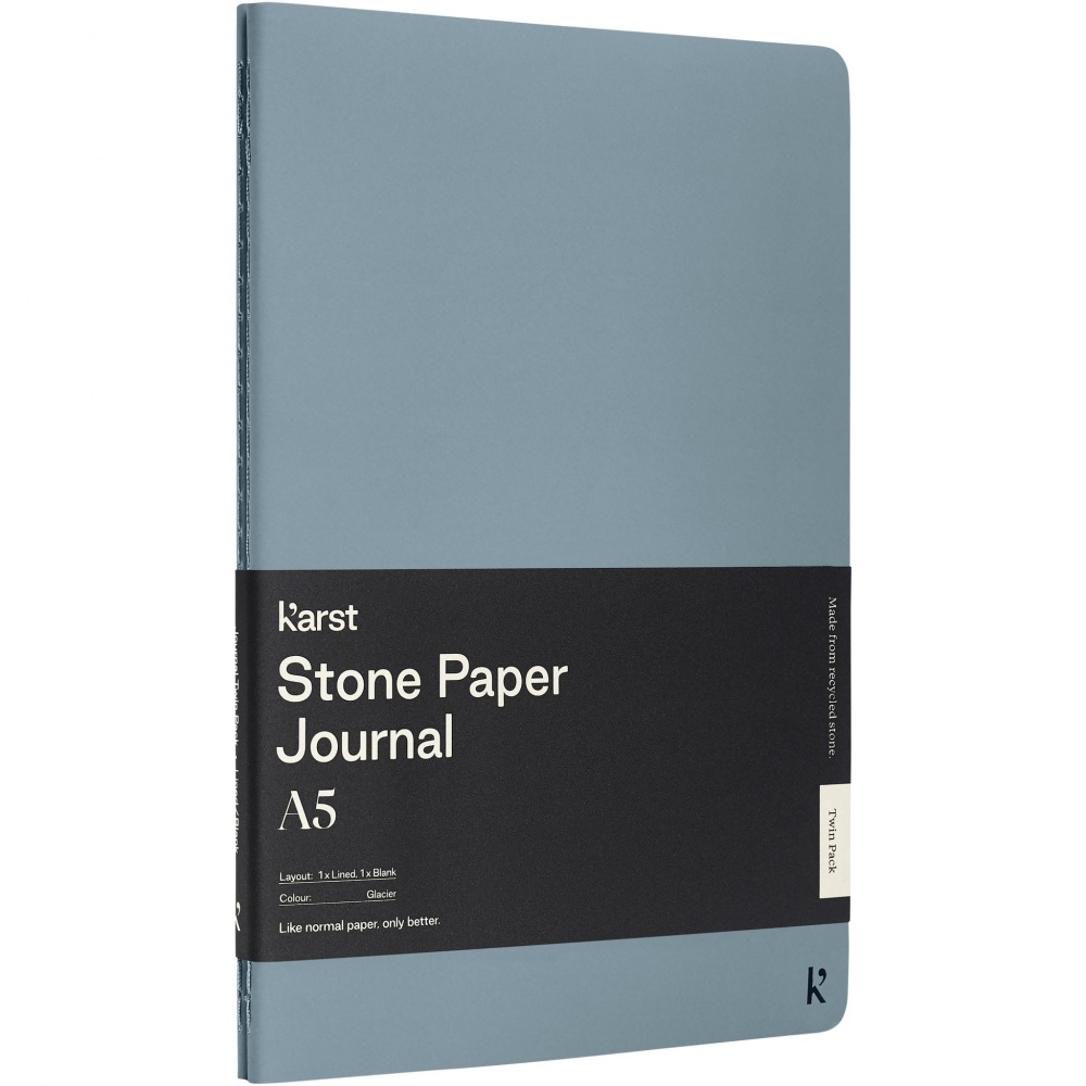 Logotrade corporate gift picture of: Karst® A5 stone paper journal twin pack