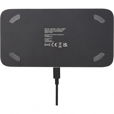 Logo trade promotional items image of: Hybrid 15W premium dual wireless charging pad