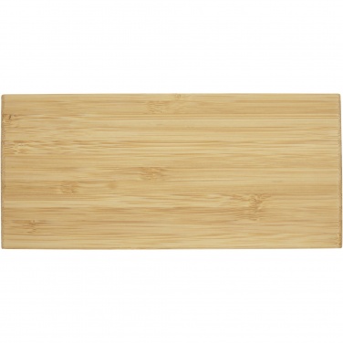 Logo trade promotional merchandise picture of: Minata bamboo wireless charger with clock