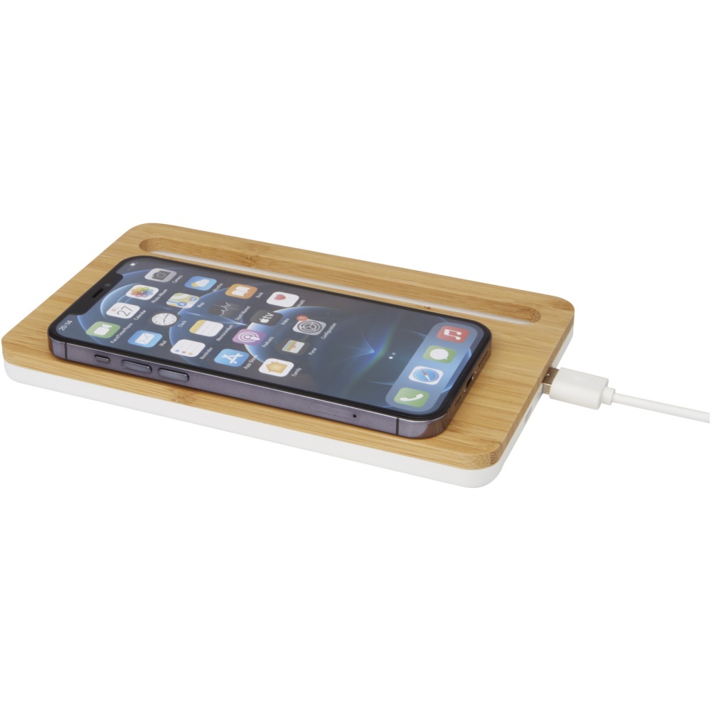 Logotrade business gift image of: Medake 10W bamboo wireless charger