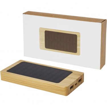 Logo trade promotional giveaway photo of: Alata 8000 mAh bamboo solar power bank