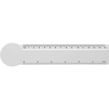 Logo trade business gifts image of: Tait 15 cm circle-shaped recycled plastic ruler 