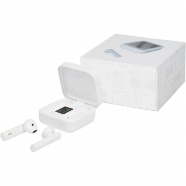 Logo trade promotional product photo of: Tayo solar charging TWS earbuds 