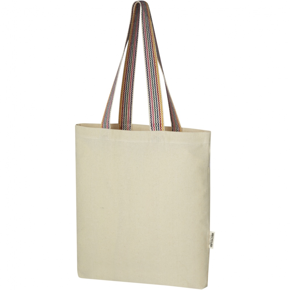 Logotrade promotional giveaway picture of: Rainbow 180 g/m² recycled cotton tote bag 5L