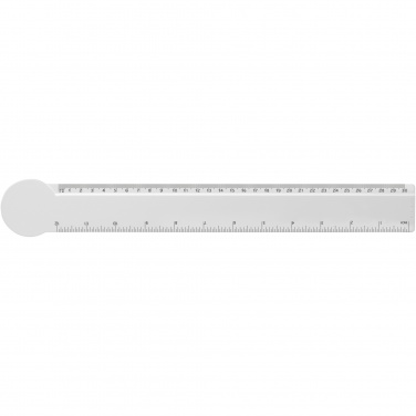 Logo trade promotional merchandise image of: Tait 30cm circle-shaped recycled plastic ruler