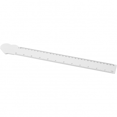 Logo trade promotional gifts picture of: Tait 30cm heart-shaped recycled plastic ruler