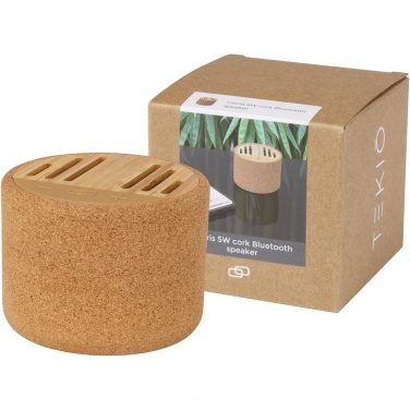 Logo trade corporate gifts image of: Cerris 5W cork Bluetooth® speaker