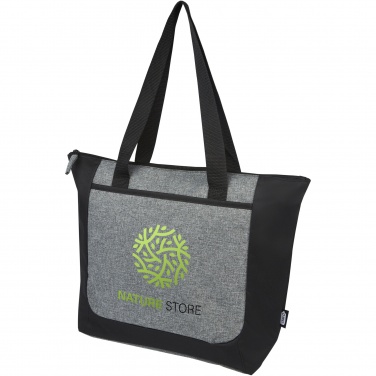 Logo trade promotional item photo of: Reclaim GRS recycled two-tone zippered tote bag 15L