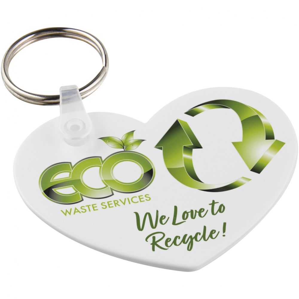 Logotrade promotional items photo of: Tait heart-shaped recycled keychain