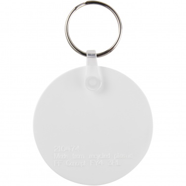 Logo trade business gift photo of: Tait circle-shaped recycled keychain