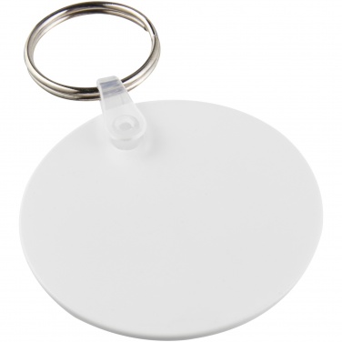 Logo trade promotional giveaway photo of: Tait circle-shaped recycled keychain