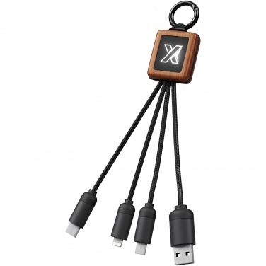 Logo trade corporate gifts picture of: SCX.design C19 wooden easy to use cable
