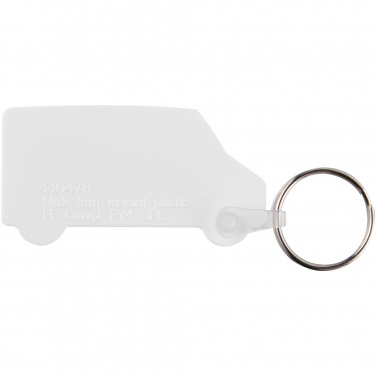Logo trade promotional gifts image of: Tait van-shaped recycled keychain