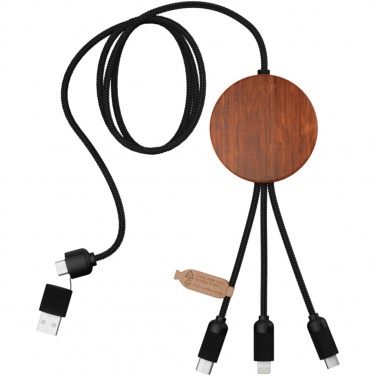 Logotrade promotional product picture of: SCX.design C40 5-in-1 rPET light-up logo charging cable and 10W charging pad