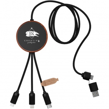 Logotrade advertising product picture of: SCX.design C40 5-in-1 rPET light-up logo charging cable and 10W charging pad