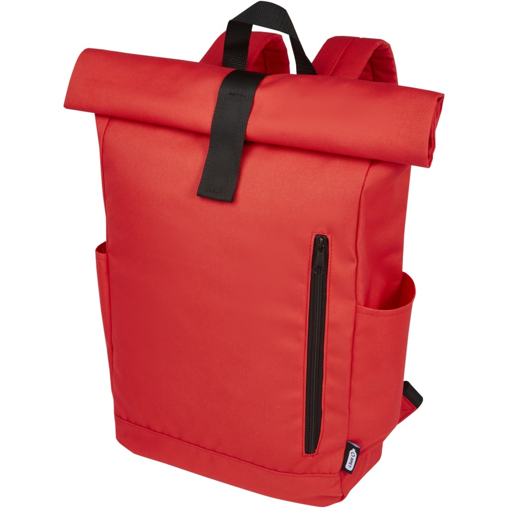 Logotrade promotional item picture of: Byron 15.6" GRS RPET roll-top backpack 18L